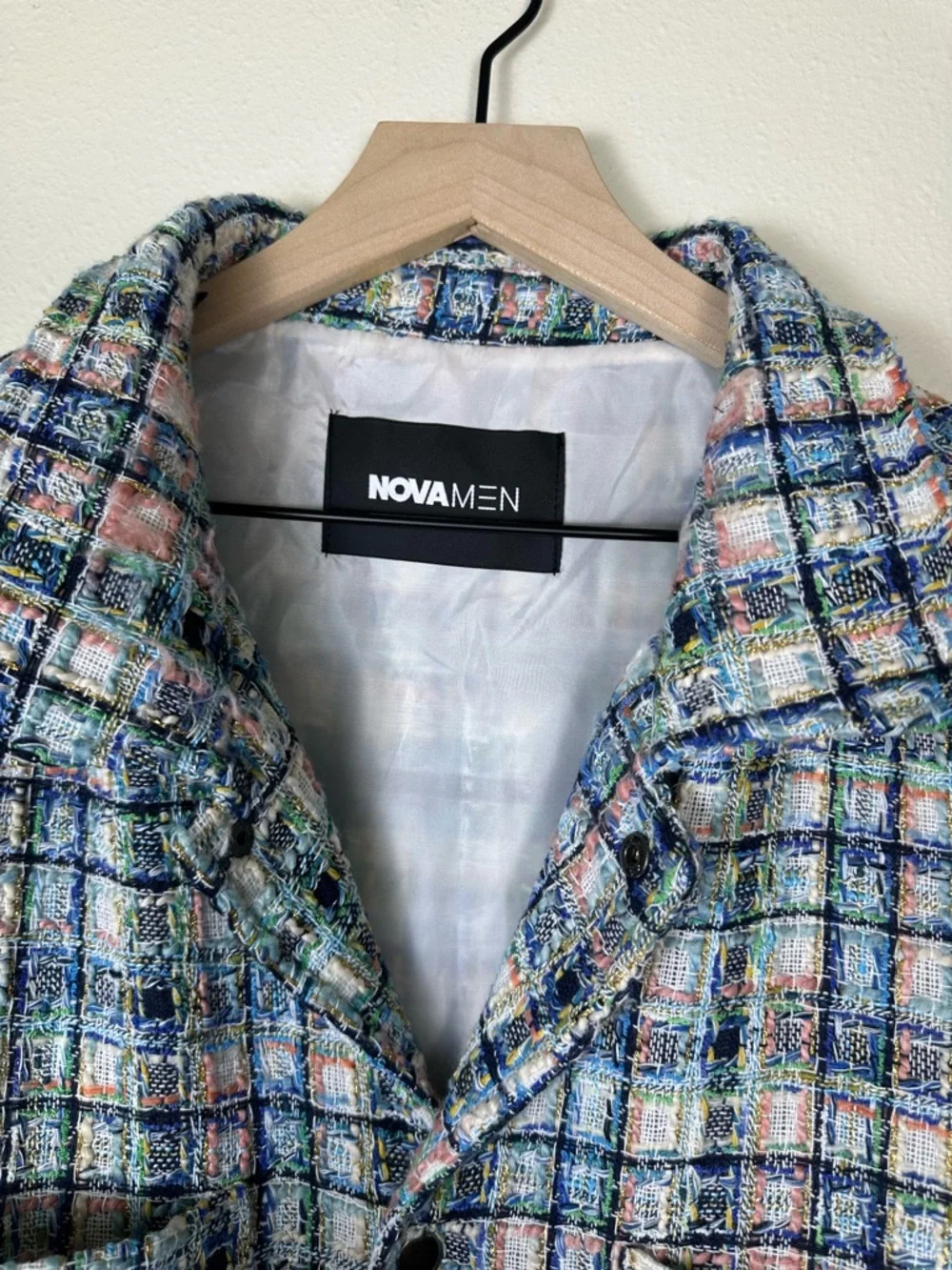 NOVA MEN Size‎ XXL Supernova Oversized Plaid Shacket Multi Color